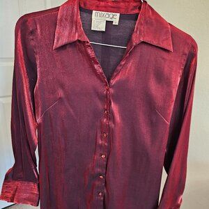 Vintage Mixage Button Blouse